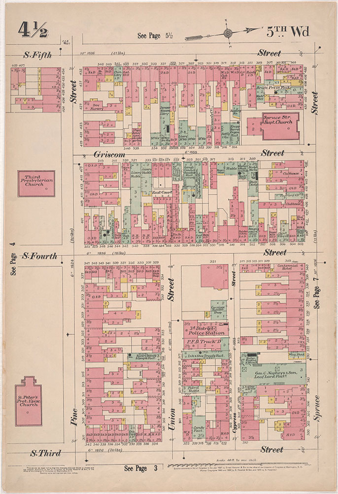 Insurance Maps of the City of Philadelphia, 1897, Plate 4 1/21