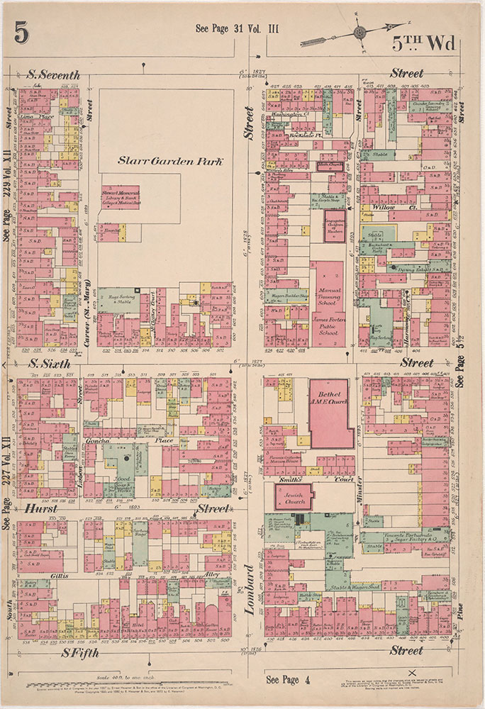 Insurance Maps of the City of Philadelphia, 1897, Plate 5