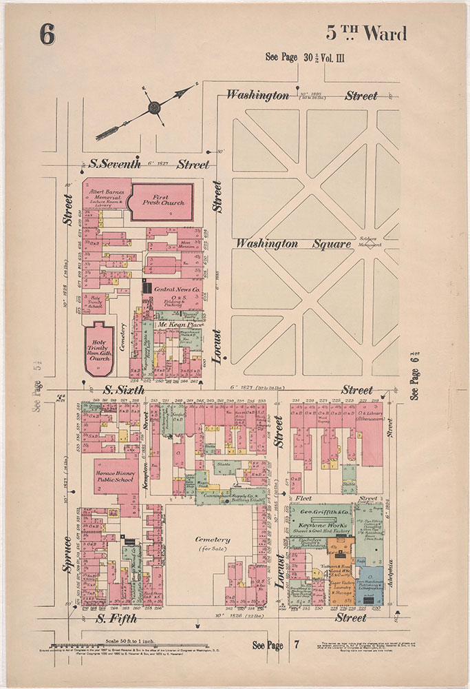 Insurance Maps of the City of Philadelphia, 1897, Plate 6