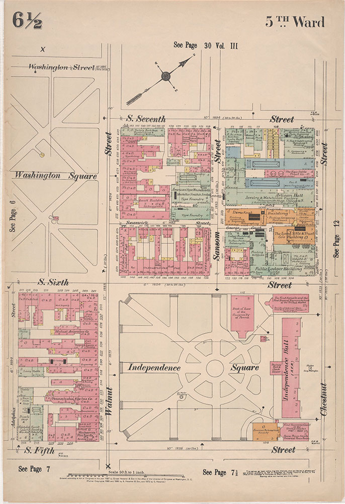 Insurance Maps of the City of Philadelphia, 1897, Plate 6 1/2