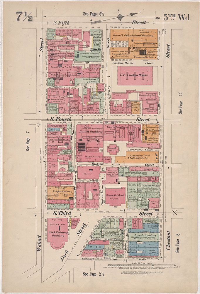 Insurance Maps of the City of Philadelphia, 1897, Plate 7 1/2