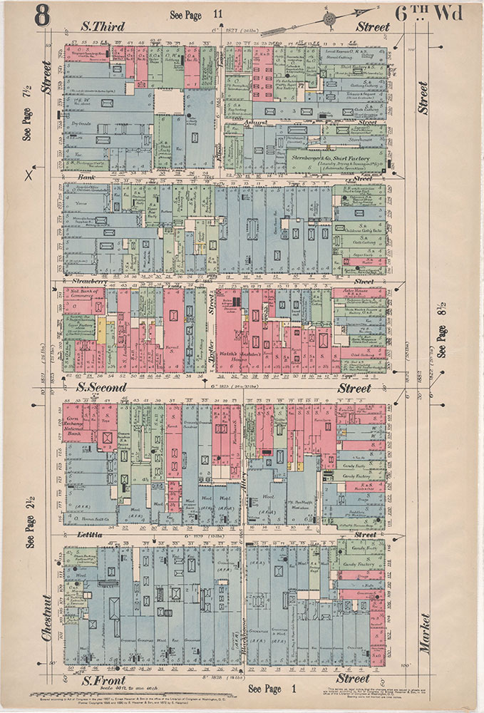 Insurance Maps of the City of Philadelphia, 1897, Plate 8