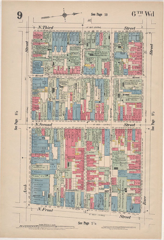 Insurance Maps of the City of Philadelphia, 1897, Plate 9