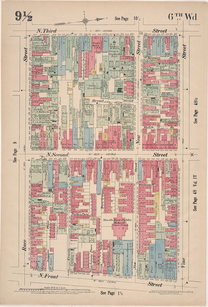Insurance Maps of the City of Philadelphia, 1897, Plate 9 1/2