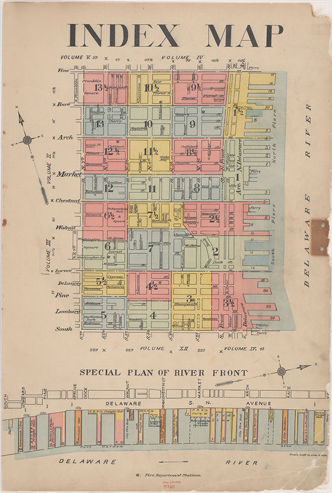 Insurance Maps of the City of Philadelphia, 1915-1916, Index Map