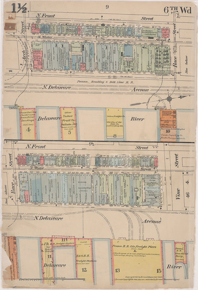 Insurance Maps of the City of Philadelphia, 1915-1916, Plate 1 1/2