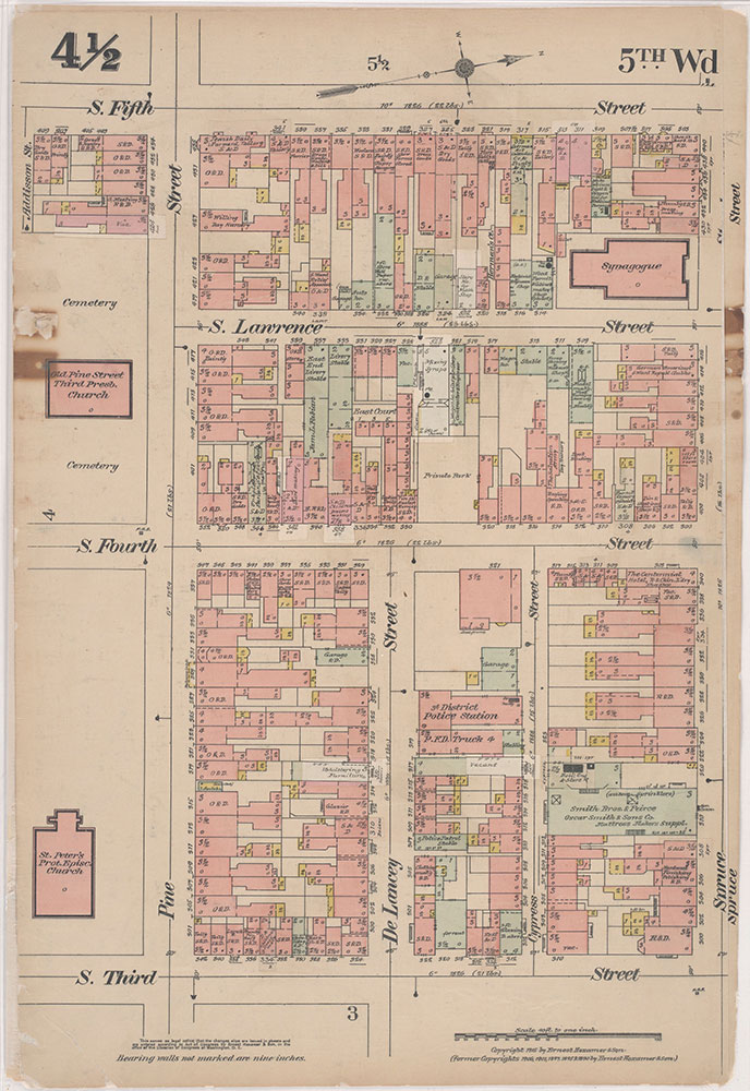 Insurance Maps of the City of Philadelphia, 1915-1916, Plate 4 1/2
