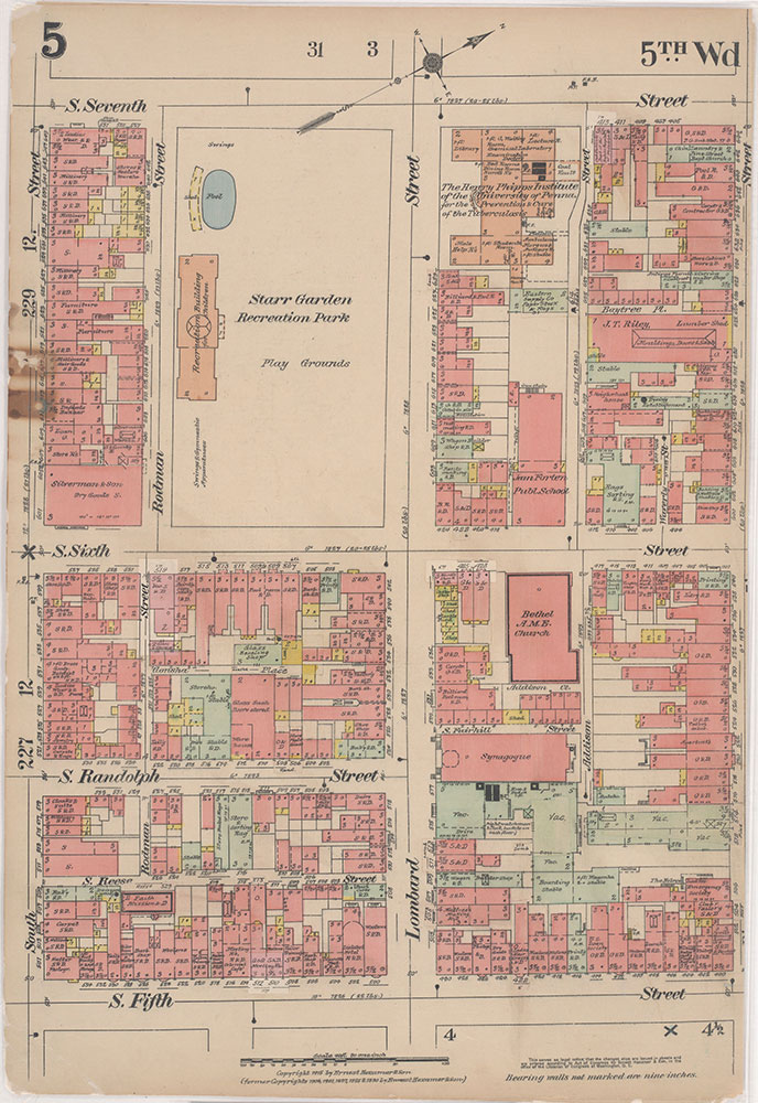 Insurance Maps of the City of Philadelphia, 1915-1916, Plate 5