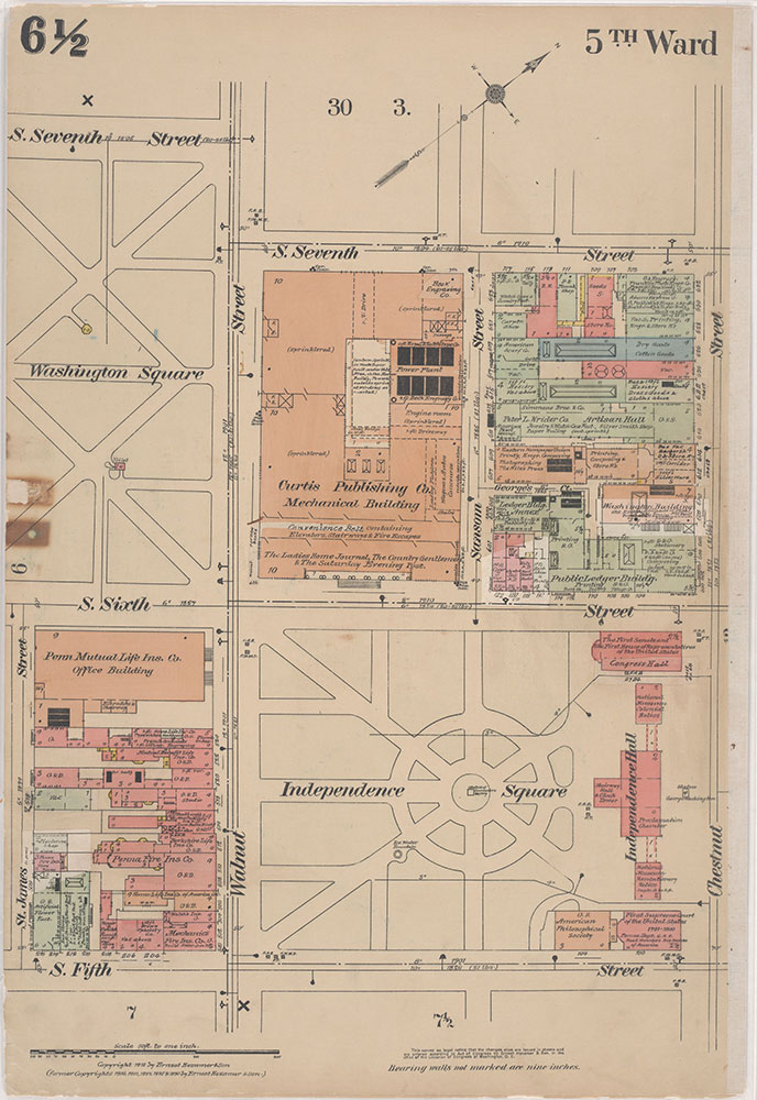 Insurance Maps of the City of Philadelphia, 1915-1916, Plate 6 1/2