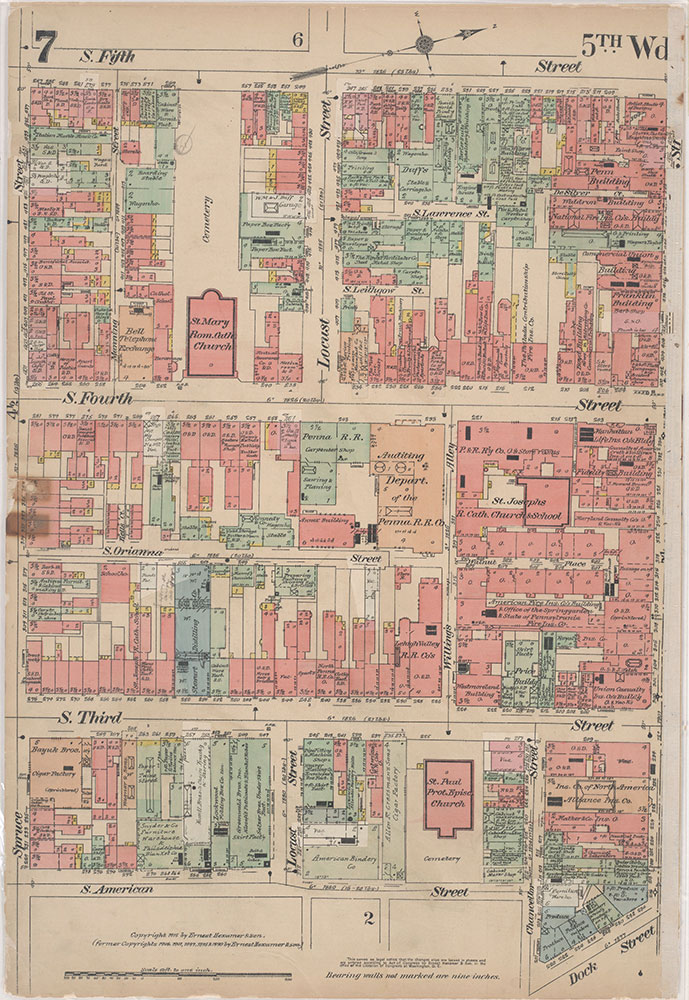 Insurance Maps of the City of Philadelphia, 1915-1916, Plate 7