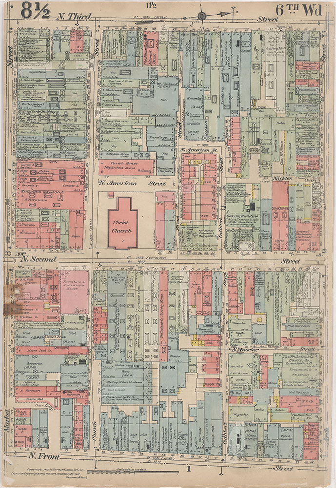 Insurance Maps of the City of Philadelphia, 1915-1916, Plate 8 1/2