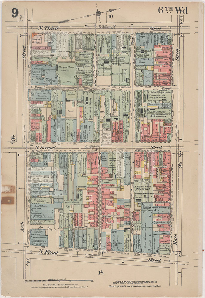 Insurance Maps of the City of Philadelphia, 1915-1916, Plate 9