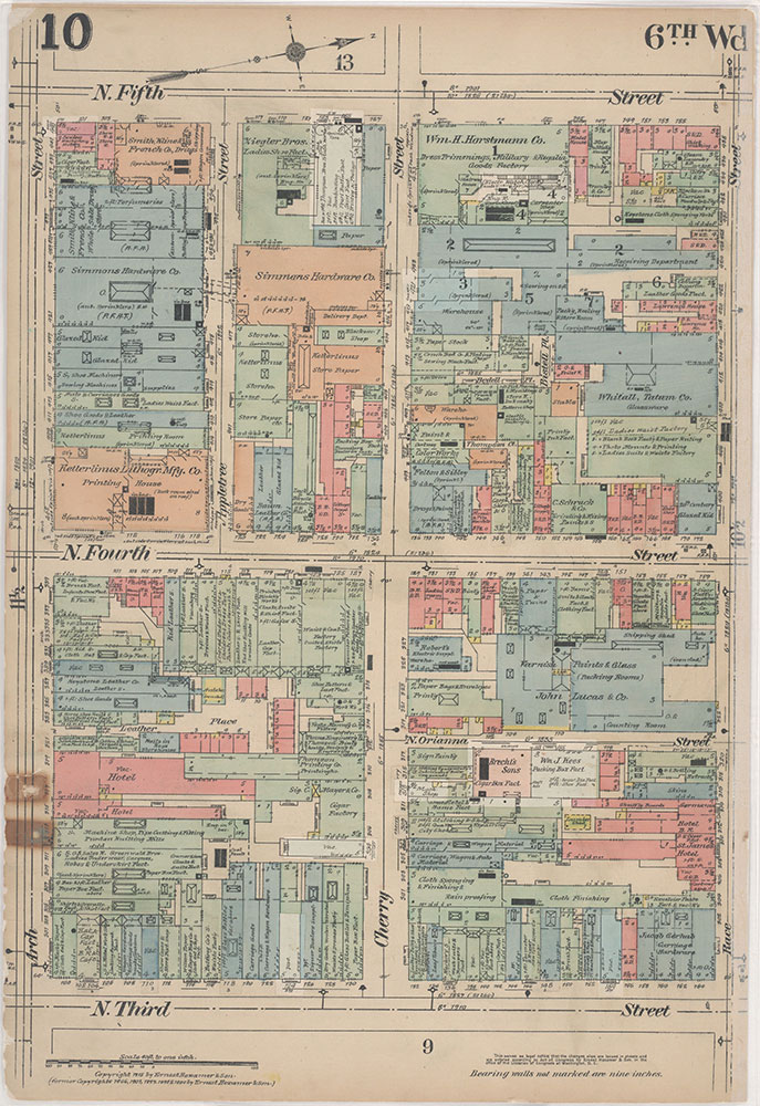 Insurance Maps of the City of Philadelphia, 1915-1916, Plate 10