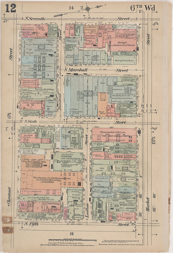 Insurance Maps of the City of Philadelphia, 1915-1916, Plate 12