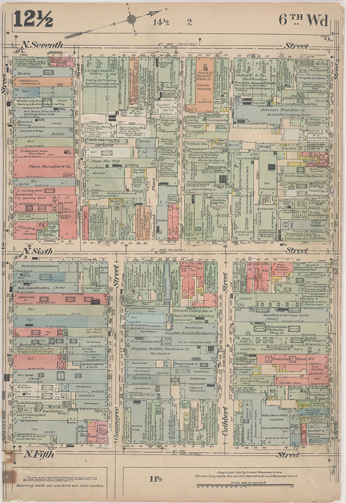 Insurance Maps of the City of Philadelphia, 1915-1916, Plate 12 1/2