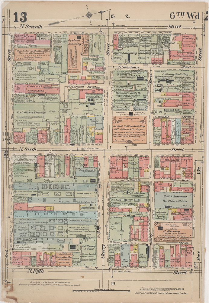 Insurance Maps of the City of Philadelphia, 1915-1916, Plate 13