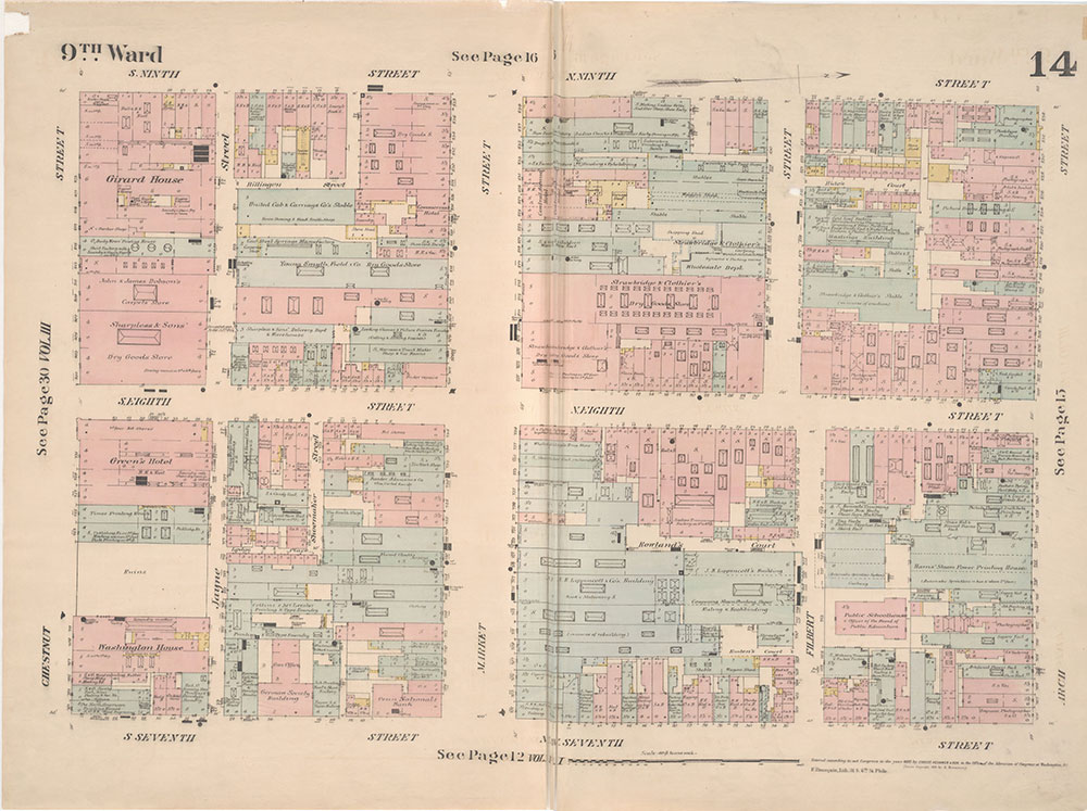 Insurance Maps of the City of Philadelphia, 1887, Plate 14