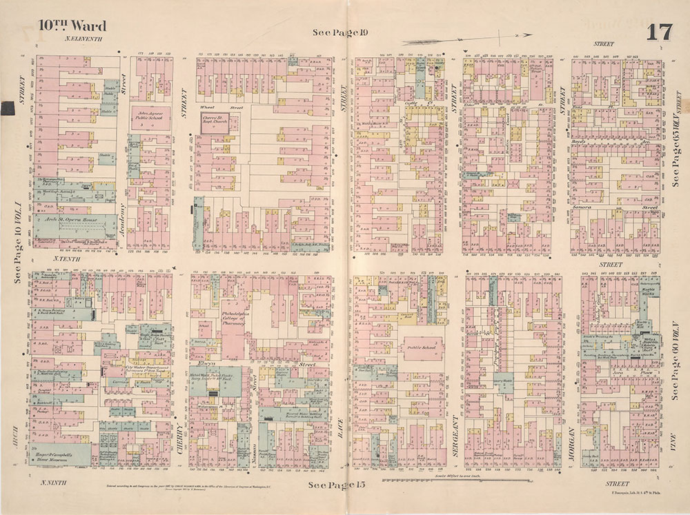 Insurance Maps of the City of Philadelphia, 1887, Plate 17