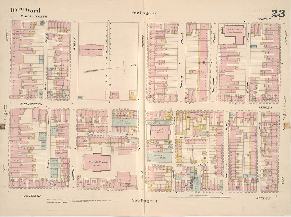 Insurance Maps of the City of Philadelphia, 1887, Plate 23