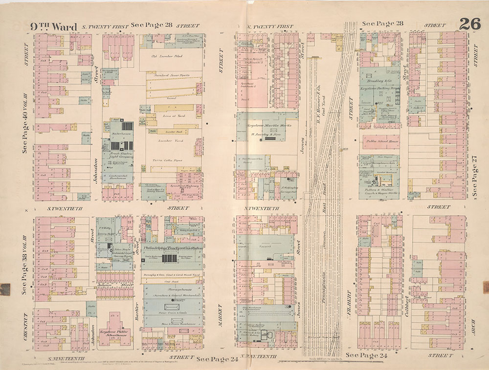 Insurance Maps of the City of Philadelphia, 1887, Plate 26