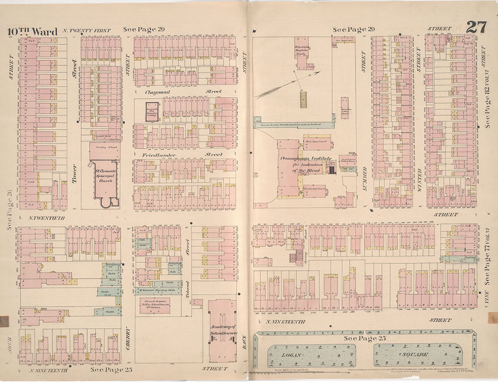 Insurance Maps of the City of Philadelphia, 1887, Plate 27