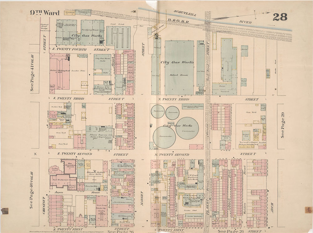 Insurance Maps of the City of Philadelphia, 1887, Plate 28