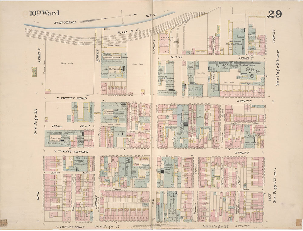 Insurance Maps of the City of Philadelphia, 1887, Plate 29
