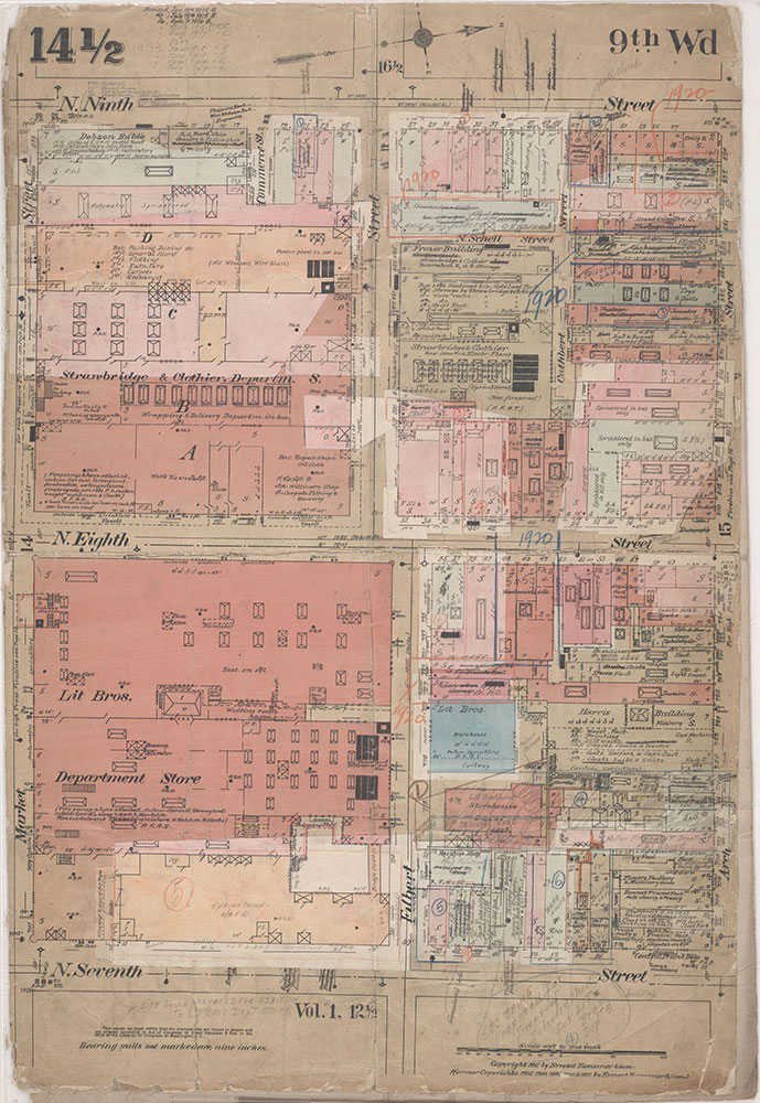 Insurance Maps of the City of Philadelphia, 1915-1920, Plate 14 1/2