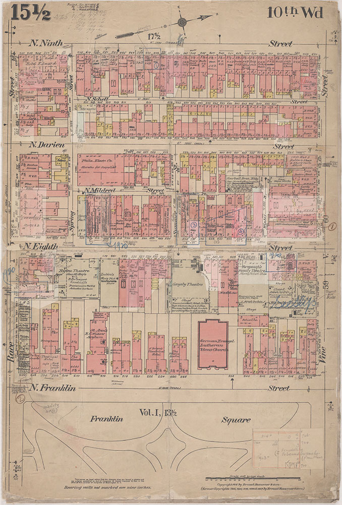 Insurance Maps of the City of Philadelphia, 1915-1920, Plate 15 1/2