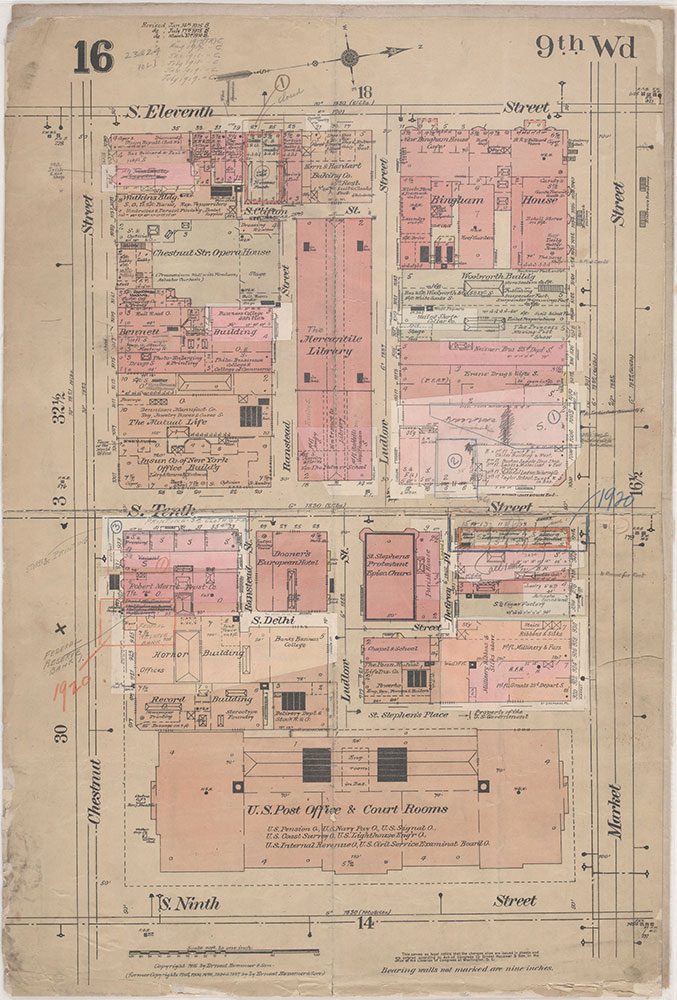 Insurance Maps of the City of Philadelphia, 1915-1920, Plate 16