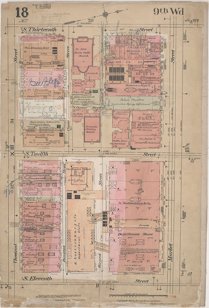 Insurance Maps of the City of Philadelphia, 1915-1920, Plate 18