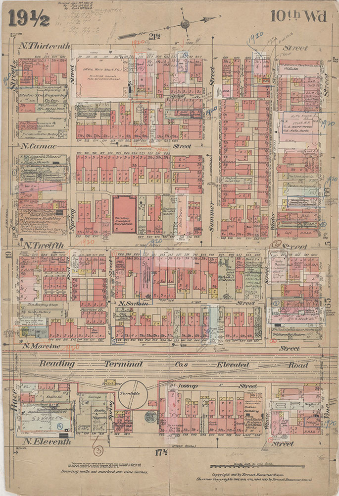 Insurance Maps of the City of Philadelphia, 1915-1920, Plate 19 1/2