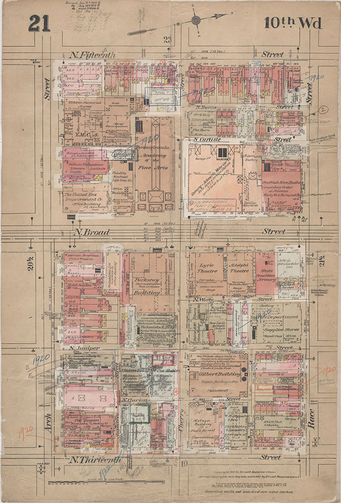 Insurance Maps of the City of Philadelphia, 1915-1920, Plate 21