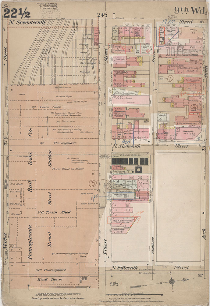 Insurance Maps of the City of Philadelphia, 1915-1920, Plate 22 1/2