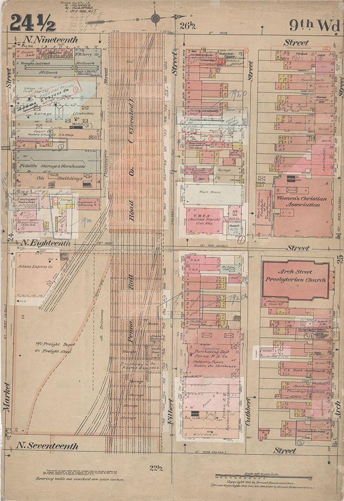 Insurance Maps of the City of Philadelphia, 1915-1920, Plate 24 1/2