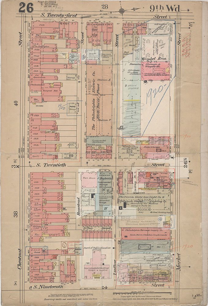 Insurance Maps of the City of Philadelphia, 1915-1920, Plate 26