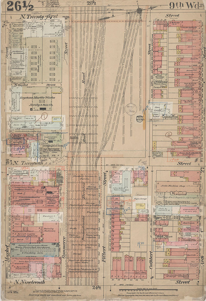 Insurance Maps of the City of Philadelphia, 1915-1920, Plate 26 1/2