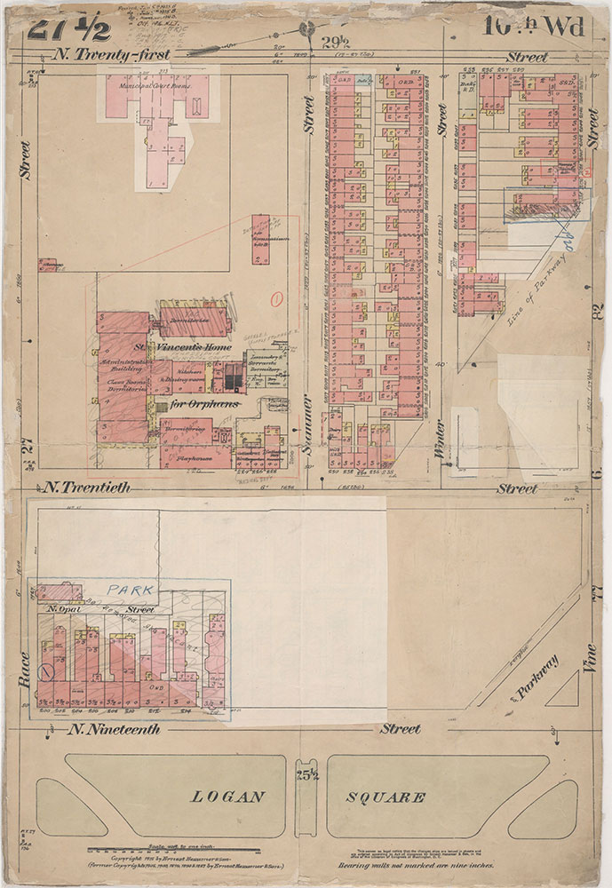 Insurance Maps of the City of Philadelphia, 1915-1920, Plate 27 1/2