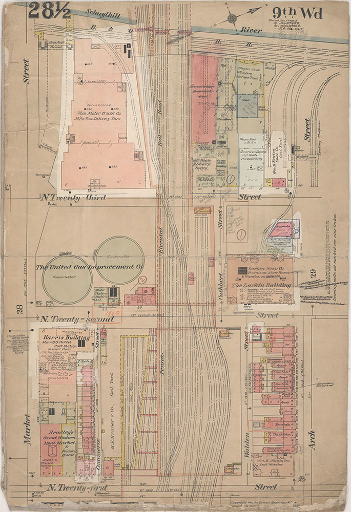Insurance Maps of the City of Philadelphia, 1915-1920, Plate 28 1/2