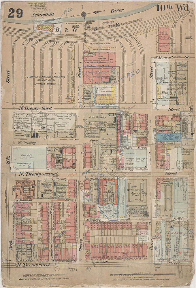 Insurance Maps of the City of Philadelphia, 1915-1920, Plate 29
