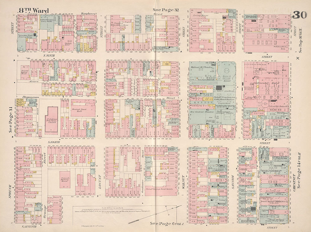 Insurance Maps of the City of Philadelphia, 1887, Plate 30