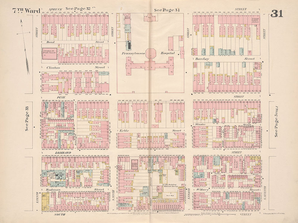 Insurance Maps of the City of Philadelphia, 1887, Plate 31