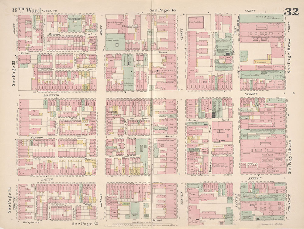 Insurance Maps of the City of Philadelphia, 1887, Plate 32