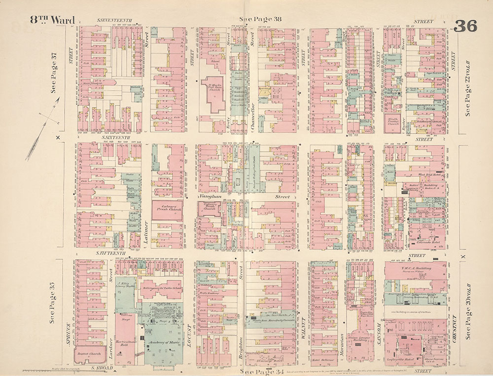 Insurance Maps of the City of Philadelphia, 1887, Plate 36