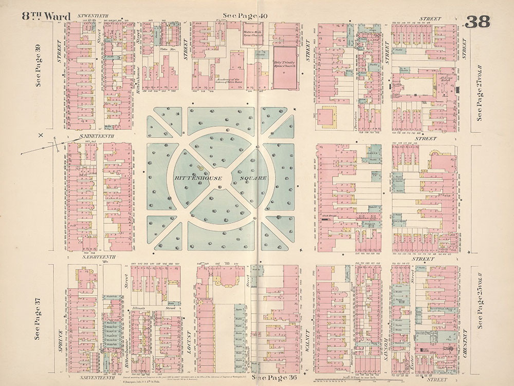 Insurance Maps of the City of Philadelphia, 1887, Plate 38