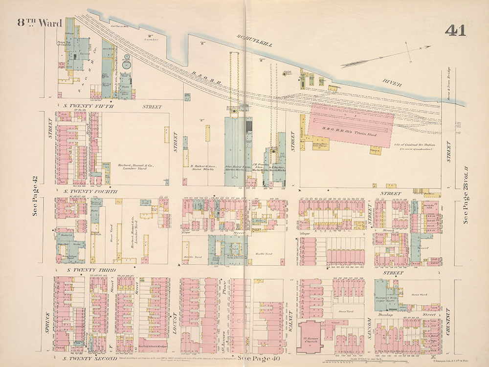 Insurance Maps of the City of Philadelphia, 1887, Plate 41