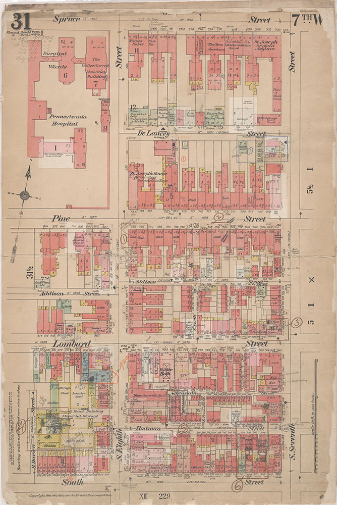Insurance Maps of the City of Philadelphia, 1908-1920, Plate 31