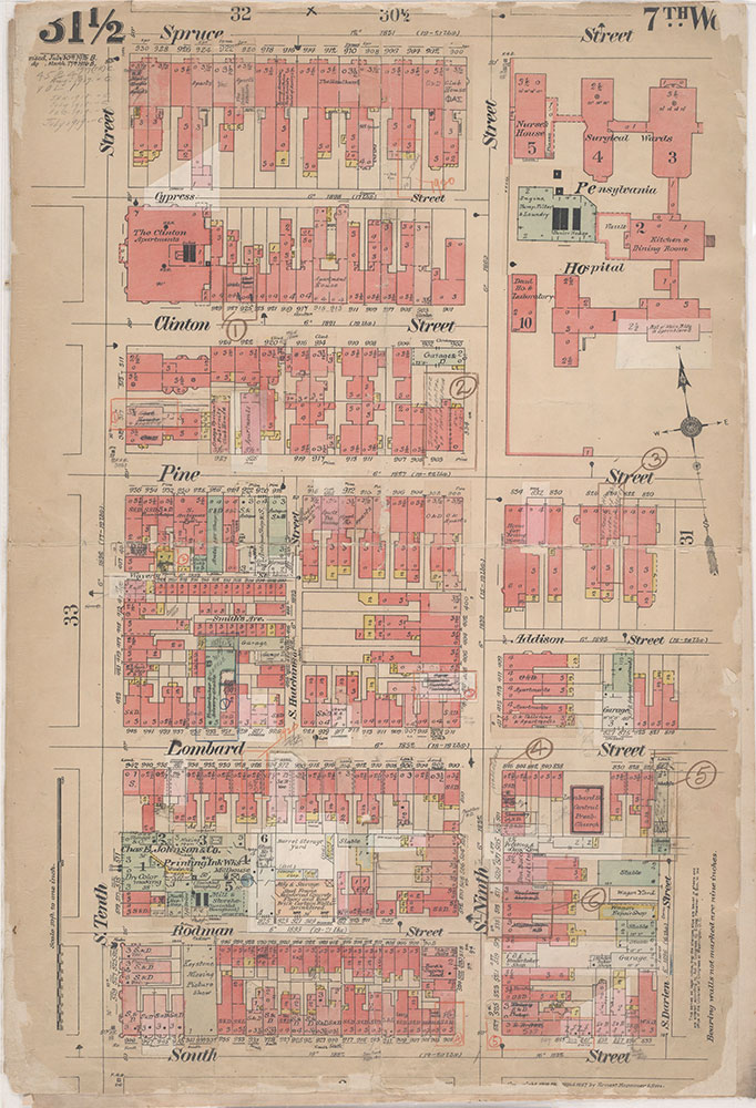 Insurance Maps of the City of Philadelphia, 1908-1920, Plate 31 1/2