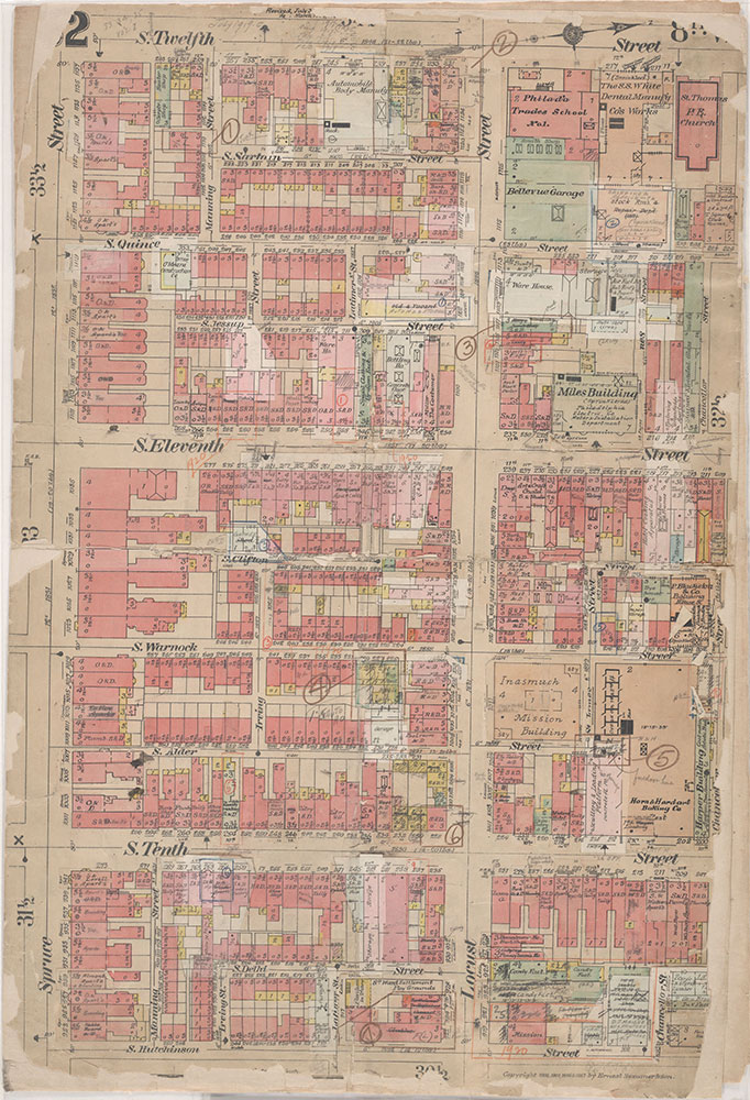 Insurance Maps of the City of Philadelphia, 1908-1920, Plate 32