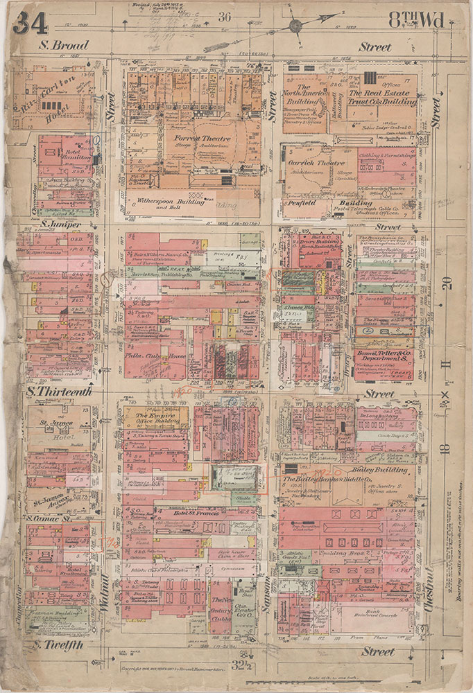 Insurance Maps of the City of Philadelphia, 1908-1920, Plate 34